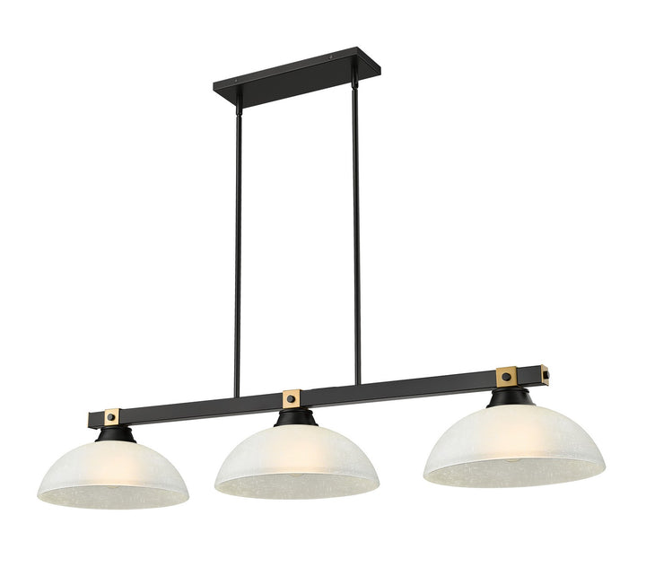 Z-Lite Canada - 1955-3MB-RB-DWL14 - Three Light Billiard - Bronte - Matte Black + Rubbed Brass