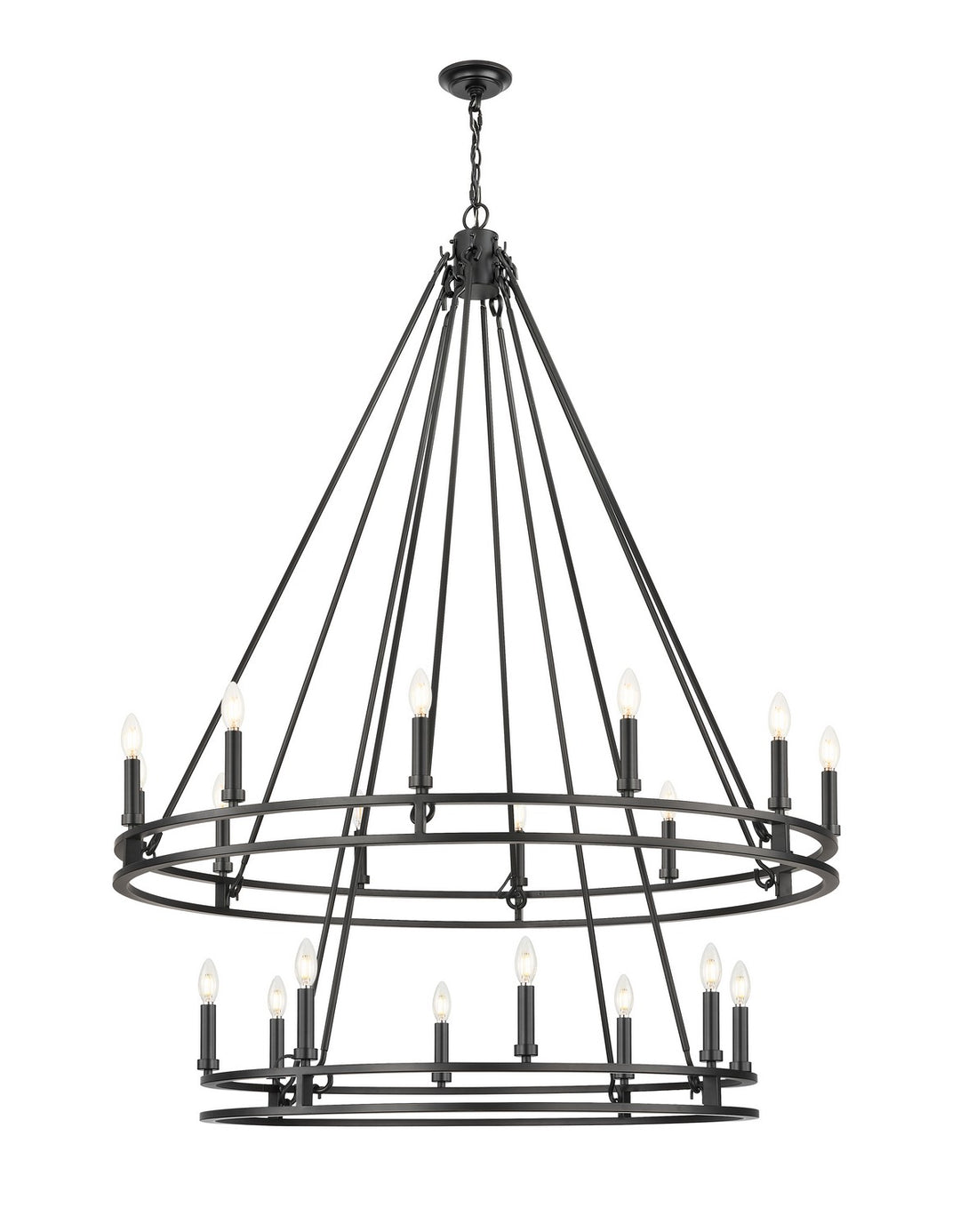 Z-Lite Canada - 4005-20MB - 20 Light Chandelier - Dennison - Matte Black