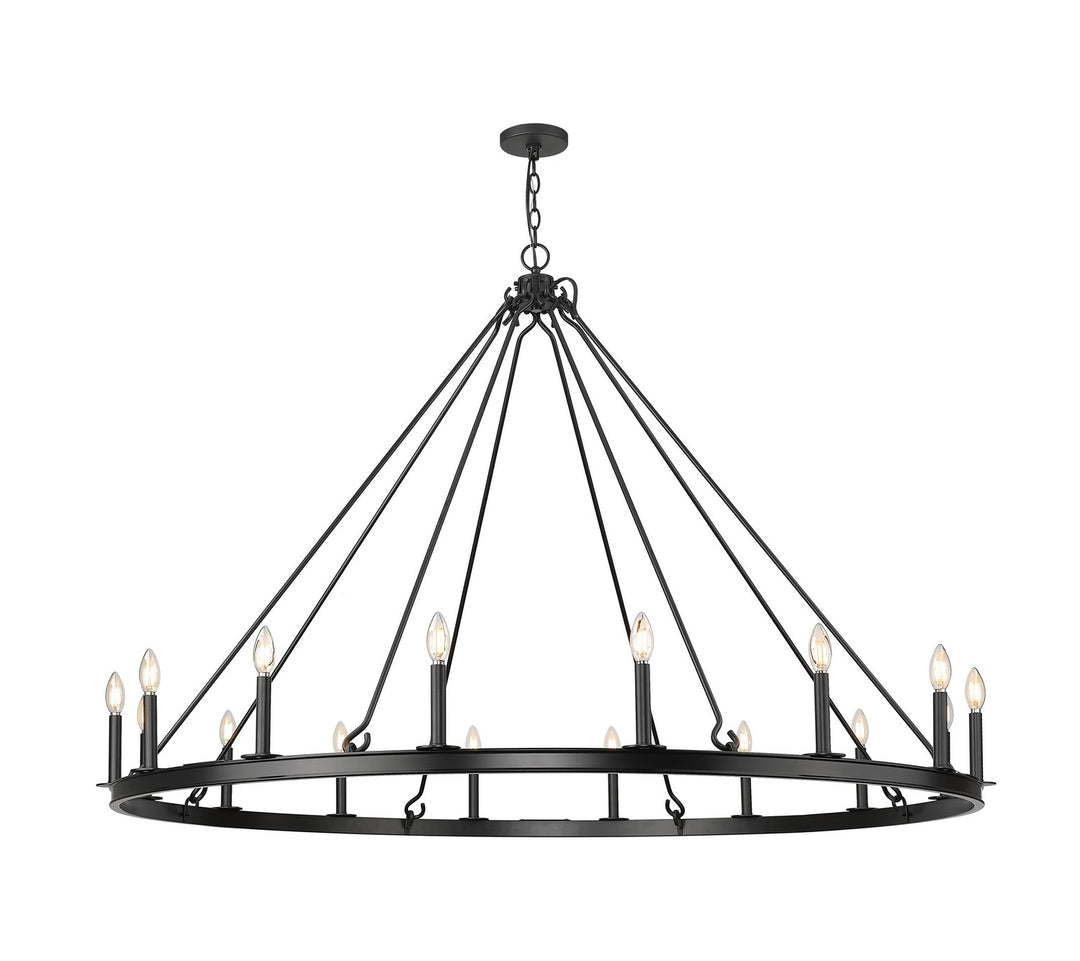 Barclay 16 Light Chandelier in Matte Black - available from The Lighting Shoppe, trusted by Canadian homeowners