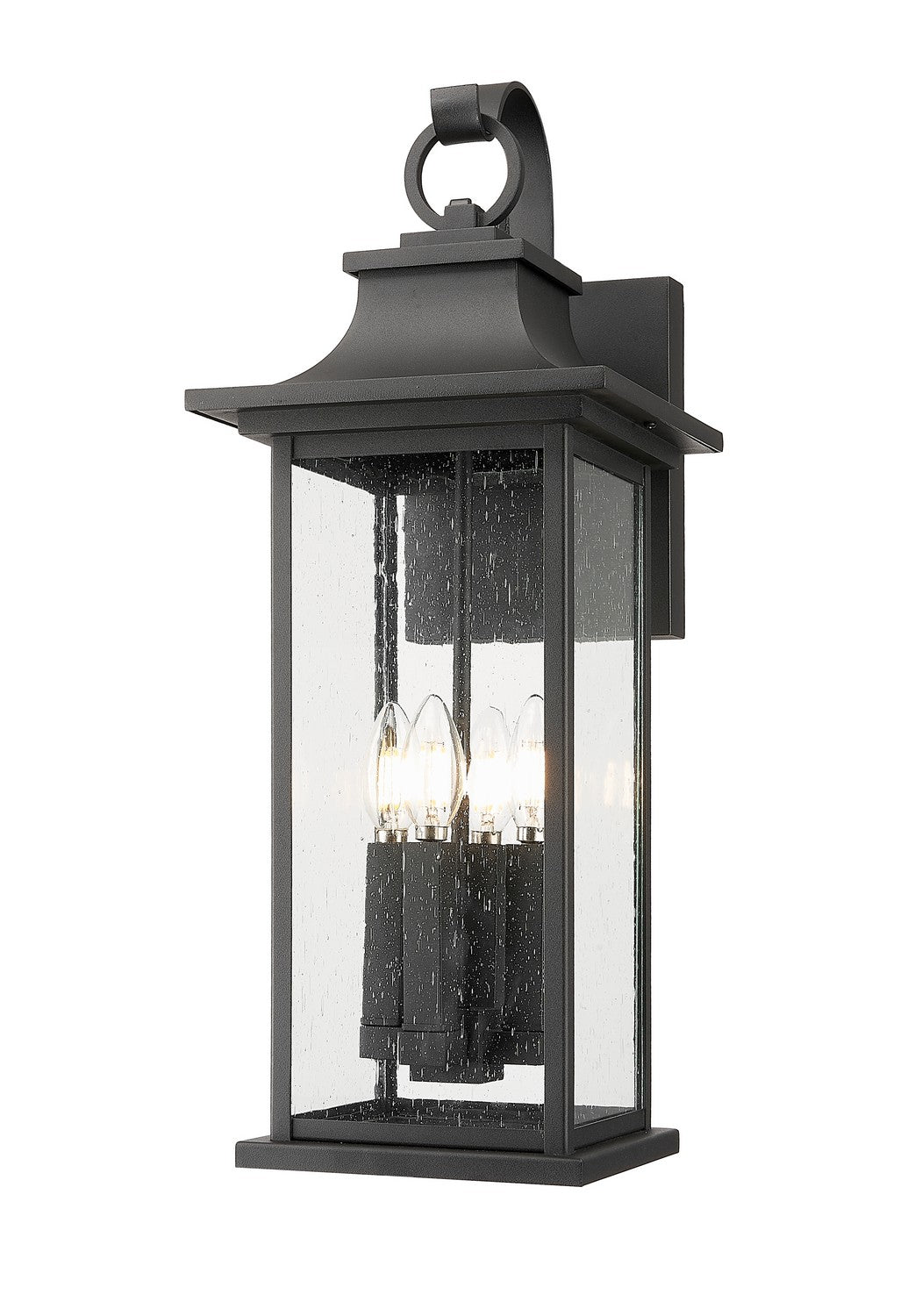 Tiberius Four Light Outdoor Wall Light in Black - available from The Lighting Shoppe, trusted by Canadian homeowners