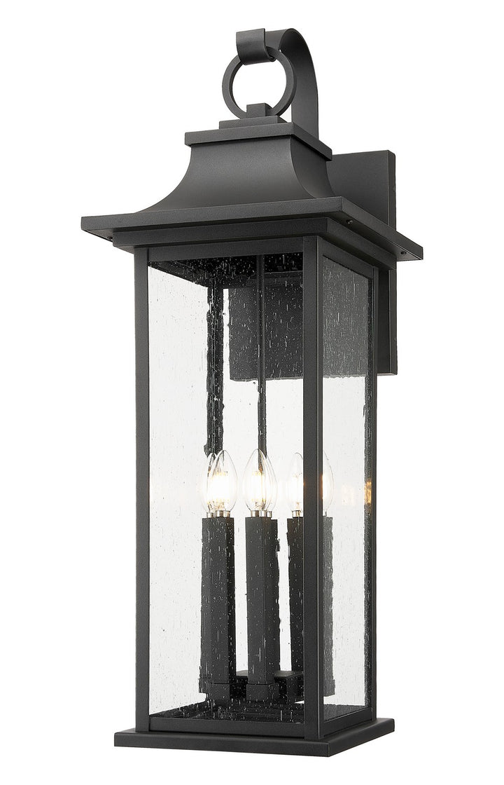 Tiberius Six Light Outdoor Wall Light in Black - available from The Lighting Shoppe, trusted by Canadian homeowners