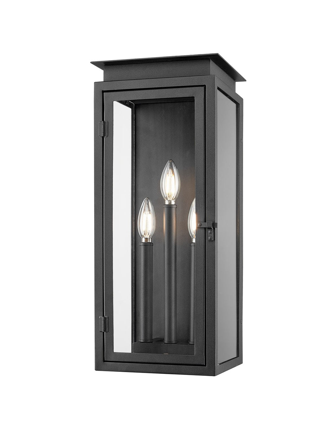 Nova Three Light Outdoor Wall Light in Black - available from The Lighting Shoppe, trusted by Canadian homeowners