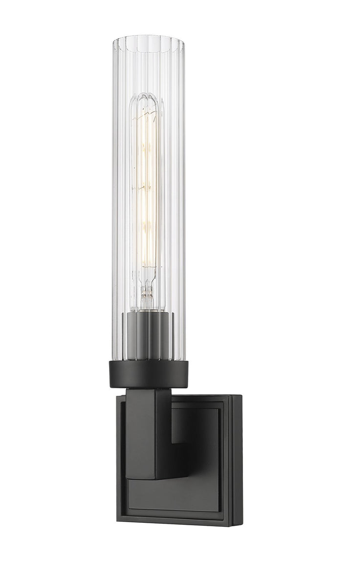 Beau One Light Wall Sconce in Matte Black - available from The Lighting Shoppe, trusted by Canadian homeowners