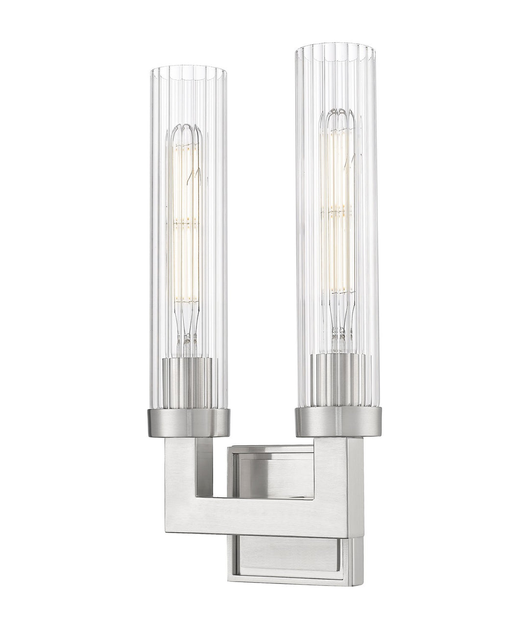 Beau Two Light Wall Sconce in Brushed Nickel - available from The Lighting Shoppe, trusted by Canadian homeowners