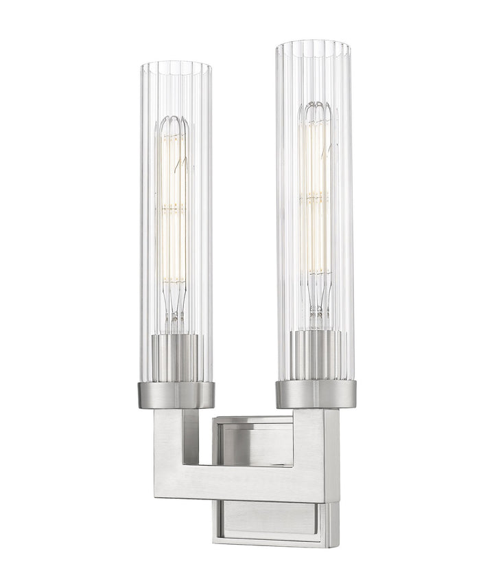 Beau Two Light Wall Sconce in Brushed Nickel - available from The Lighting Shoppe, trusted by Canadian homeowners