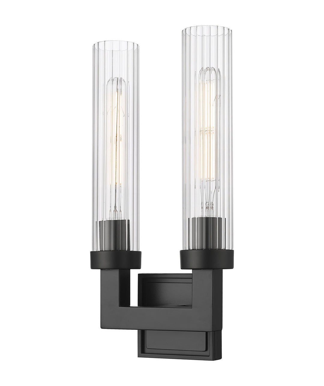 Beau Two Light Wall Sconce in Matte Black - available from The Lighting Shoppe, trusted by Canadian homeowners