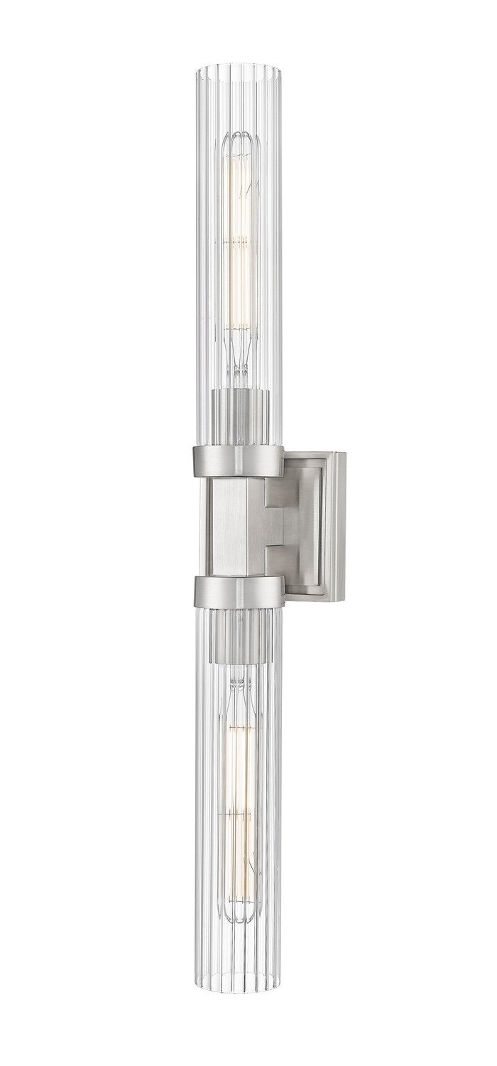 Beau Two Light Wall Sconce in Brushed Nickel - available from The Lighting Shoppe, trusted by Canadian homeowners