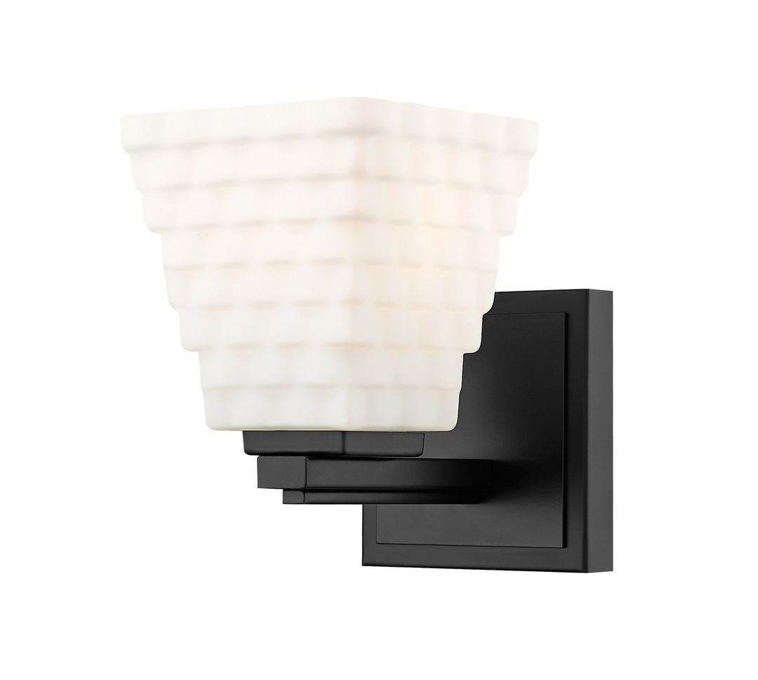 Annalise One Light Wall Sconce in Matte Black - available from The Lighting Shoppe, trusted by Canadian homeowners