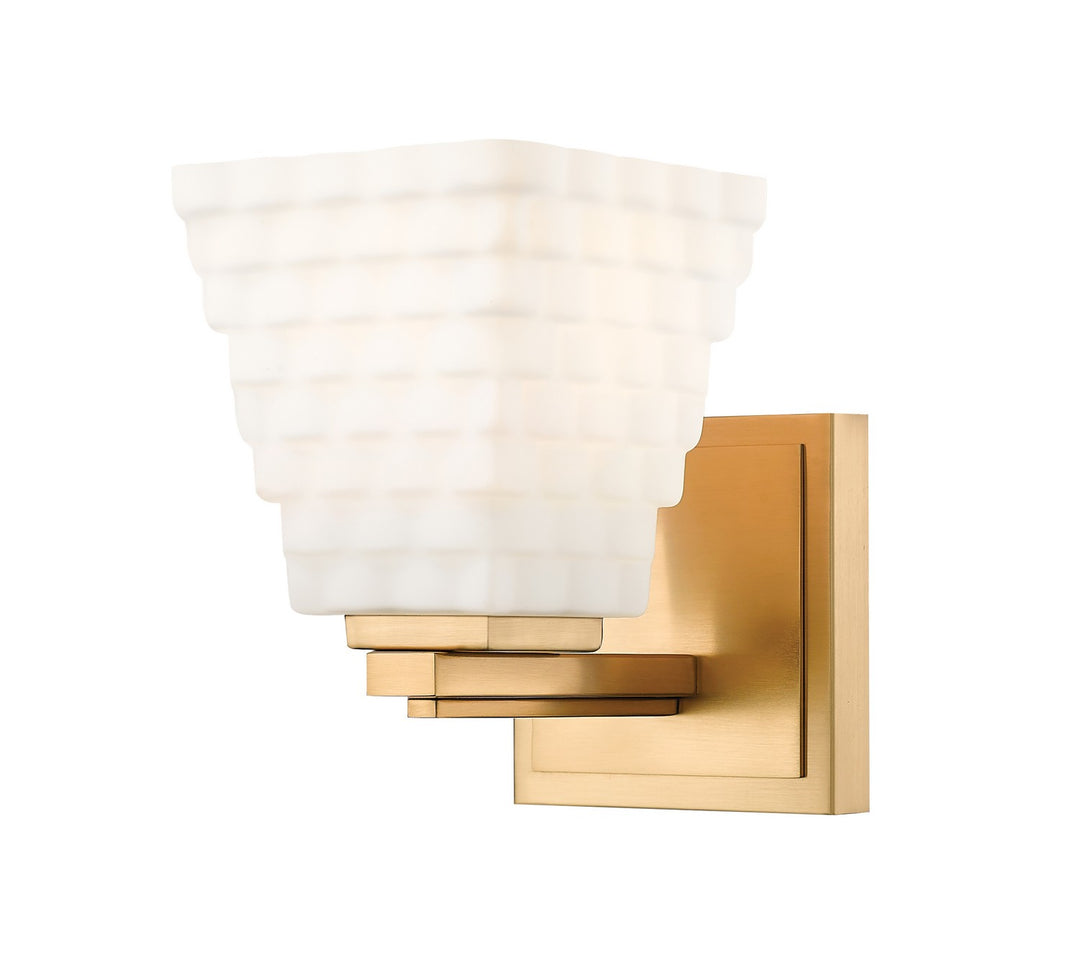 Annalise One Light Wall Sconce in Modern Gold - available from The Lighting Shoppe, trusted by Canadian homeowners