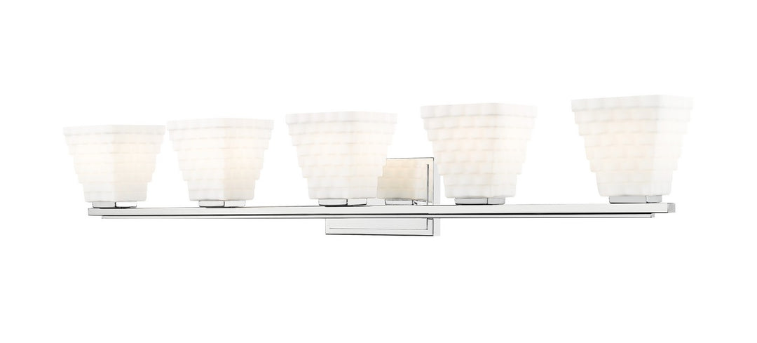 Annalise Five Light Vanity in Chrome - available from The Lighting Shoppe, trusted by Canadian homeowners