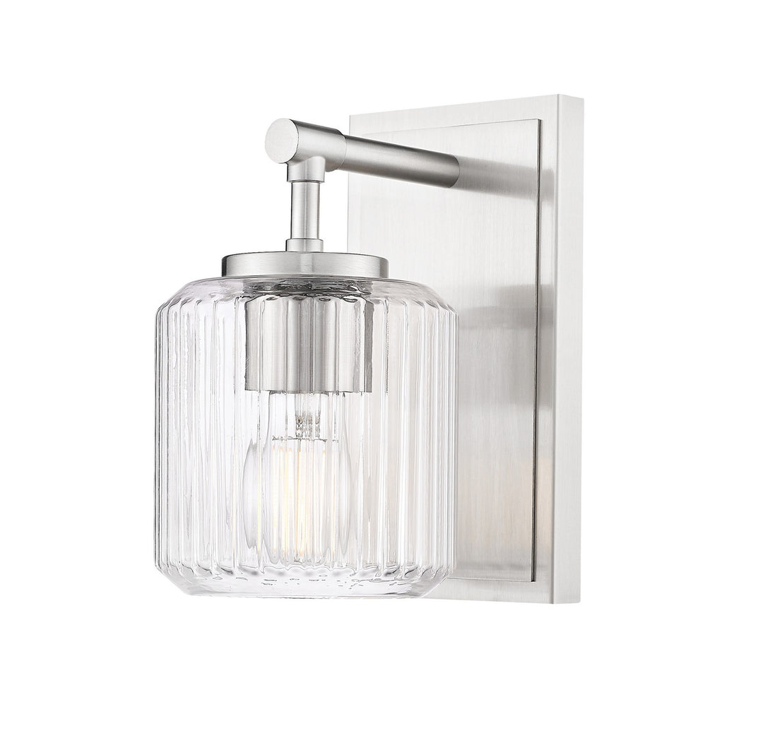 Landon One Light Wall Sconce in Brushed Nickel - available from The Lighting Shoppe, trusted by Canadian homeowners