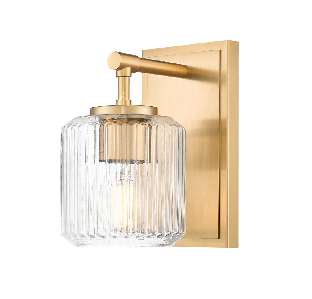 Landon One Light Wall Sconce in Modern Gold - available from The Lighting Shoppe, trusted by Canadian homeowners