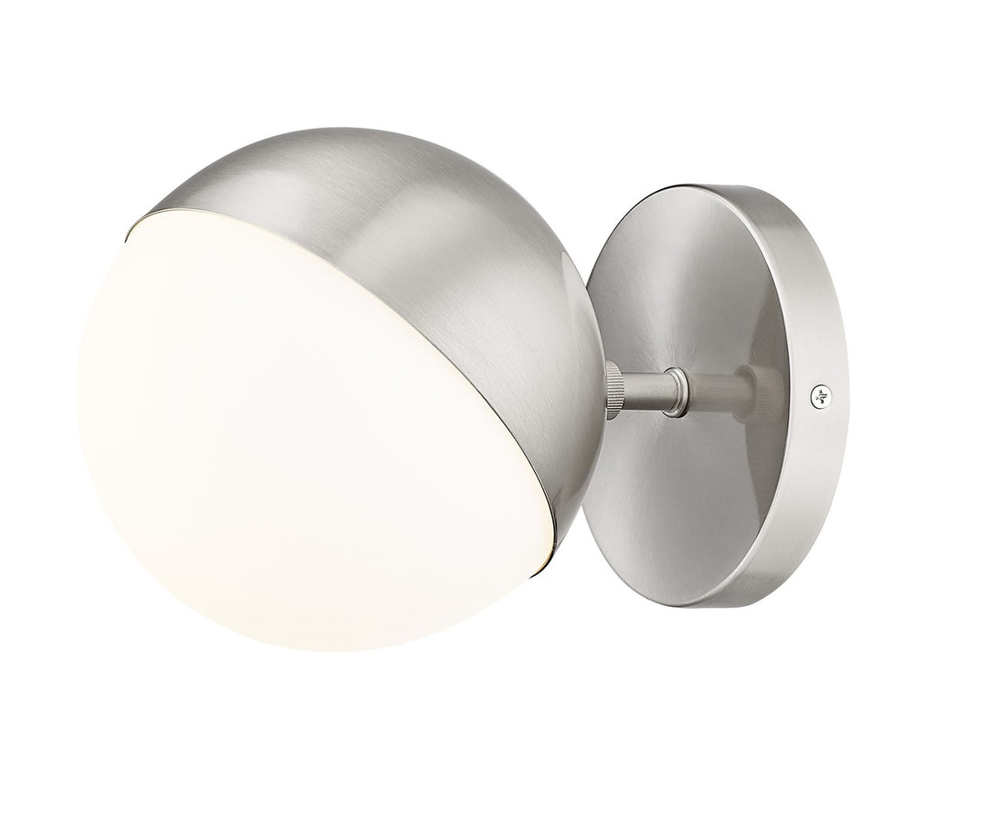 Realm Sphere One Light Wall Sconce in Brushed Nickel - available from The Lighting Shoppe, trusted by Canadian homeowners