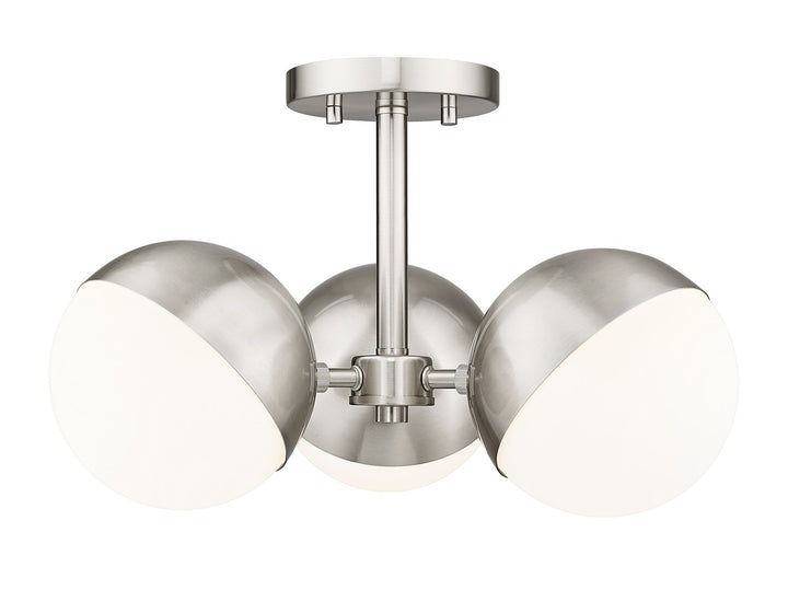Z-Lite Canada - 7517-3SF-BN - Three Light Semi Flush Mount - Realm Sphere - Brushed Nickel