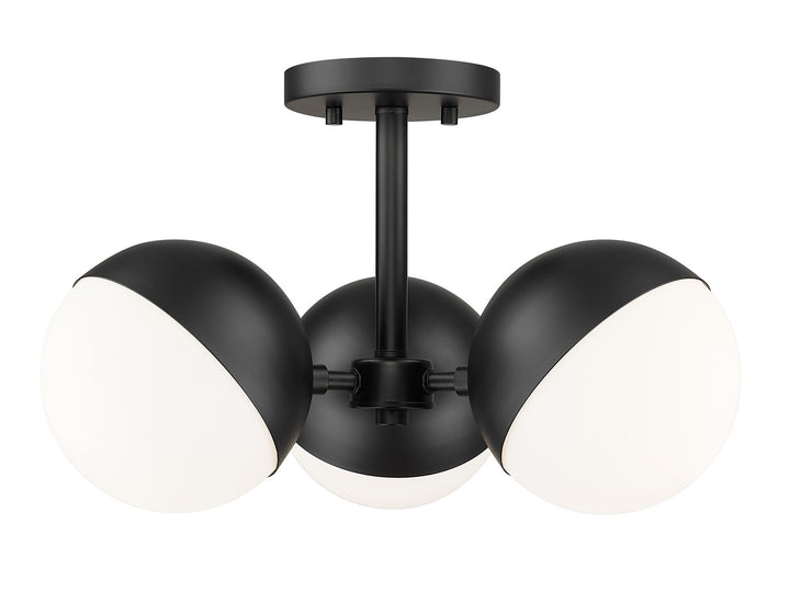 Z-Lite Canada - 7517-3SF-MB - Three Light Semi Flush Mount - Realm Sphere - Matte Black