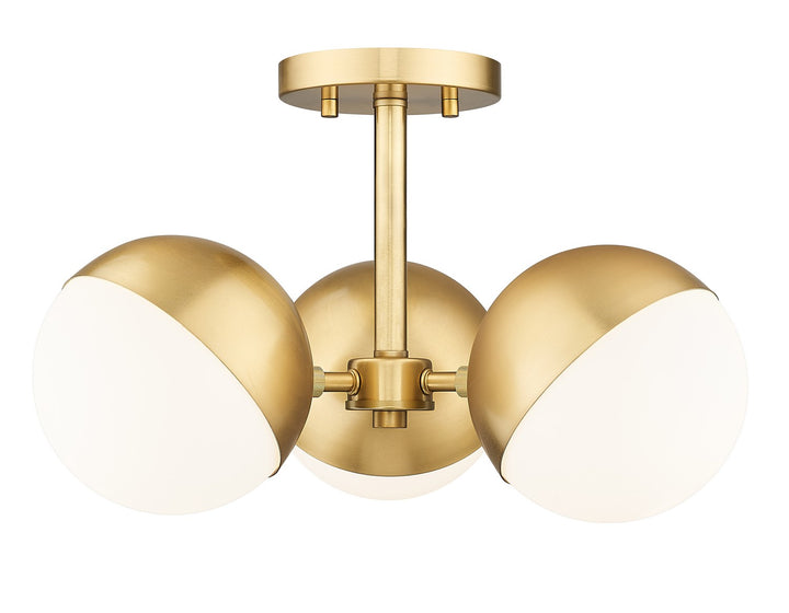 Z-Lite Canada - 7517-3SF-MGLD - Three Light Semi Flush Mount - Realm Sphere - Modern Gold