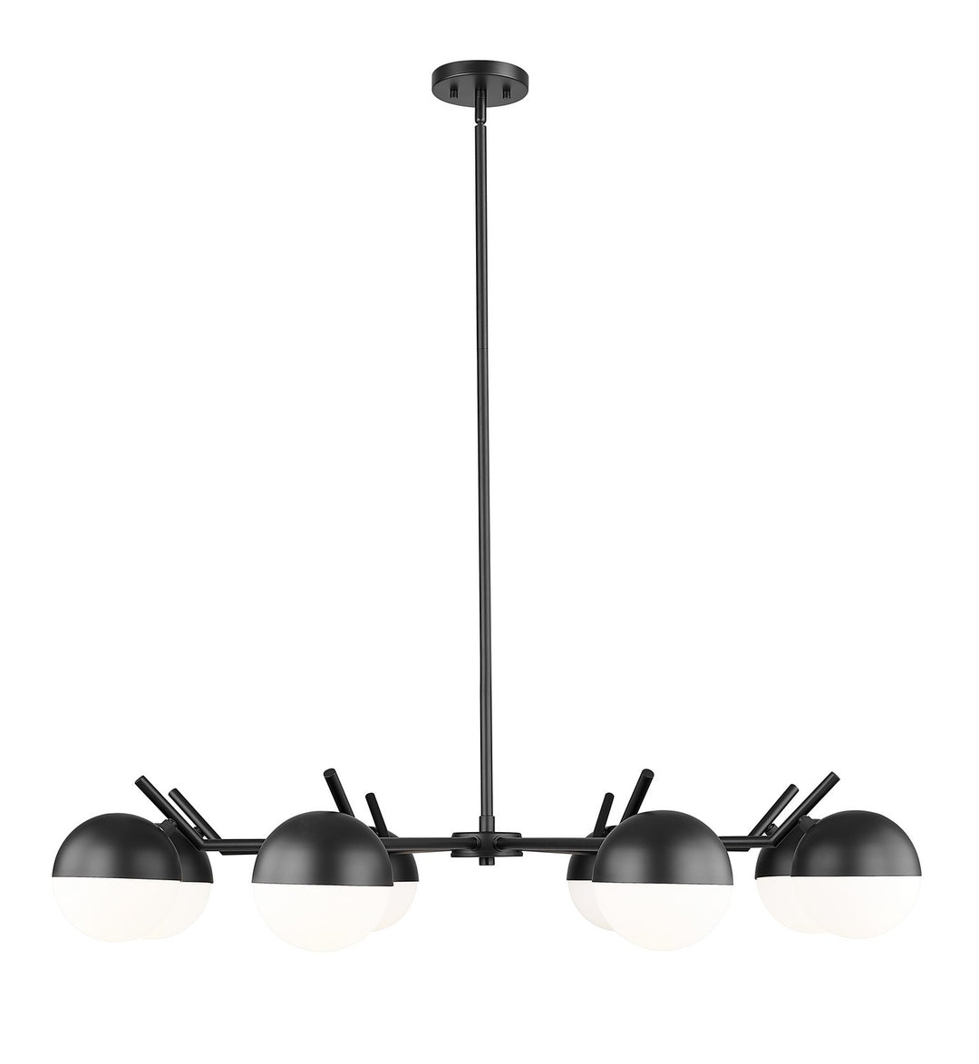 Realm Sphere Eight Light Chandelier in Matte Black - available from The Lighting Shoppe, trusted by Canadian homeowners