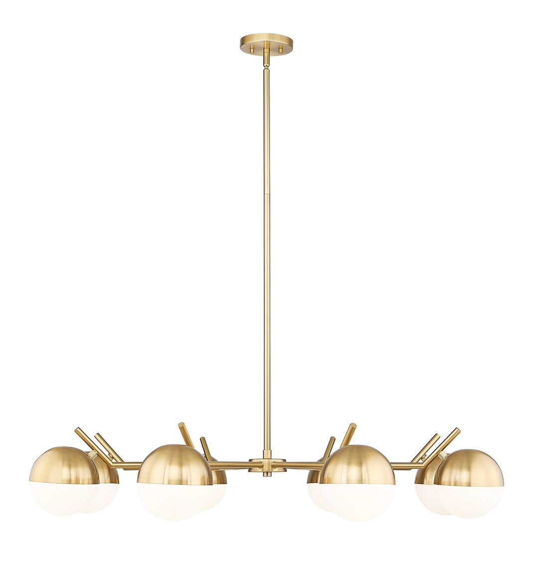Realm Sphere Eight Light Chandelier in Modern Gold - available from The Lighting Shoppe, trusted by Canadian homeowners