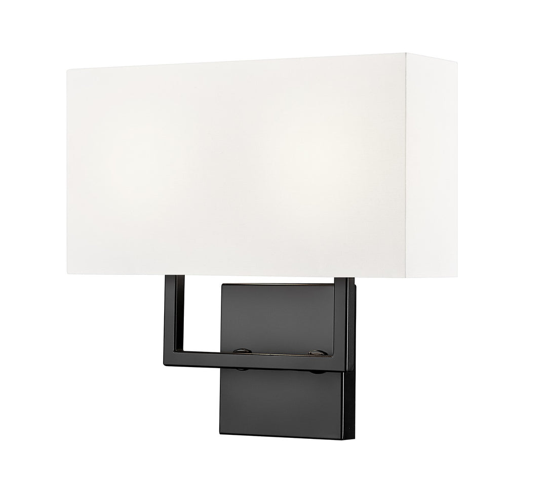 Saxon Two Light Wall Sconce in Matte Black - available from The Lighting Shoppe, trusted by Canadian homeowners