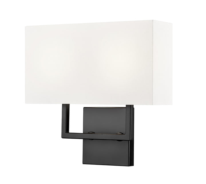 Saxon Two Light Wall Sconce in Matte Black - available from The Lighting Shoppe, trusted by Canadian homeowners