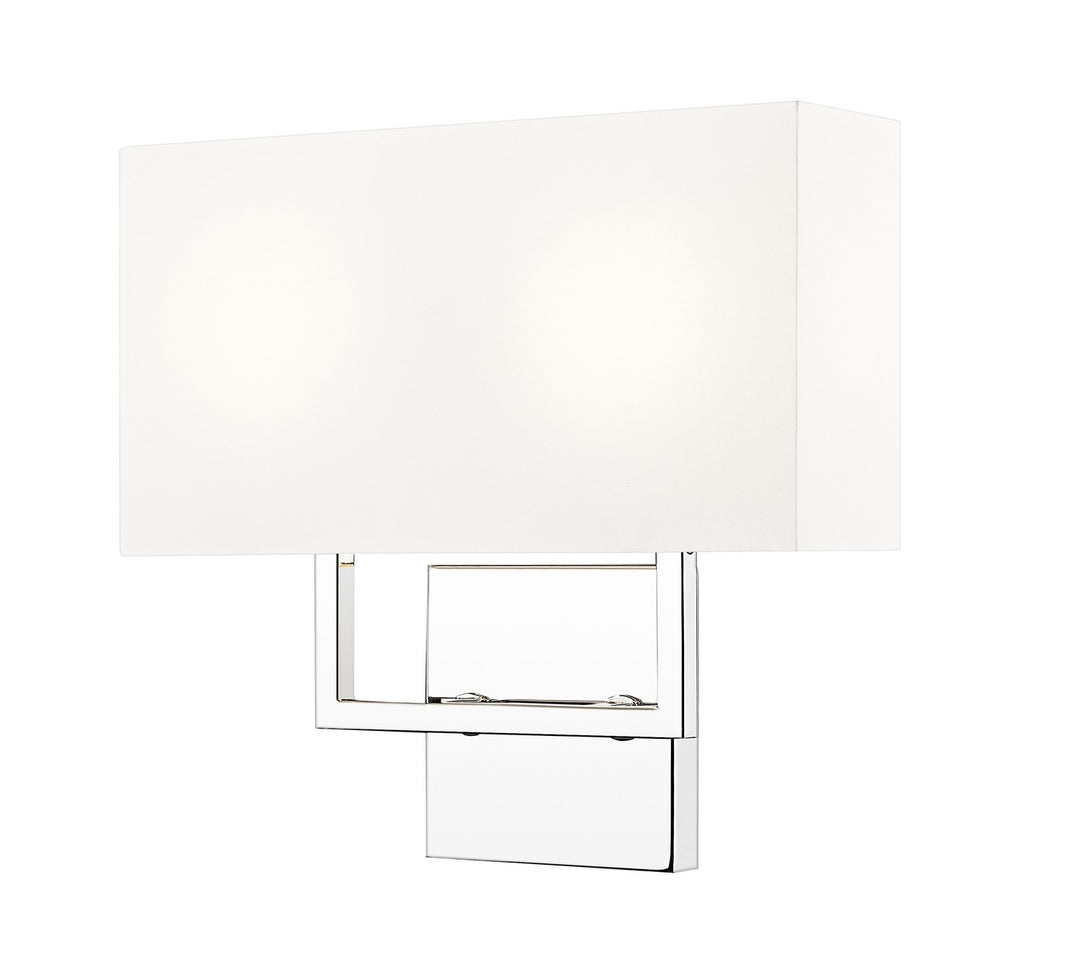 Saxon Two Light Wall Sconce in Polished Nickel - available from The Lighting Shoppe, trusted by Canadian homeowners
