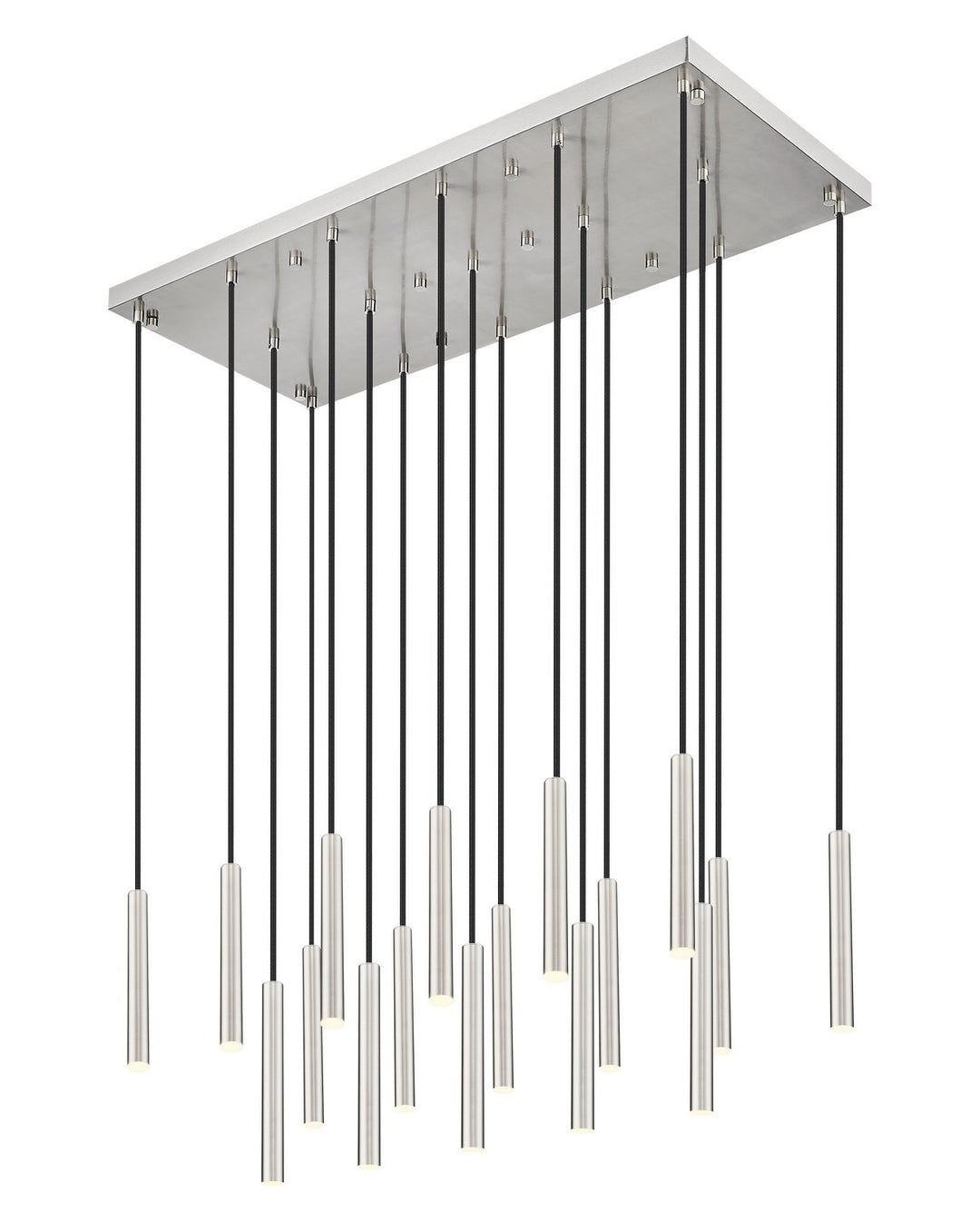 Forest LED Linear Chandelier in Brushed Nickel - available from The Lighting Shoppe, trusted by Canadian homeowners