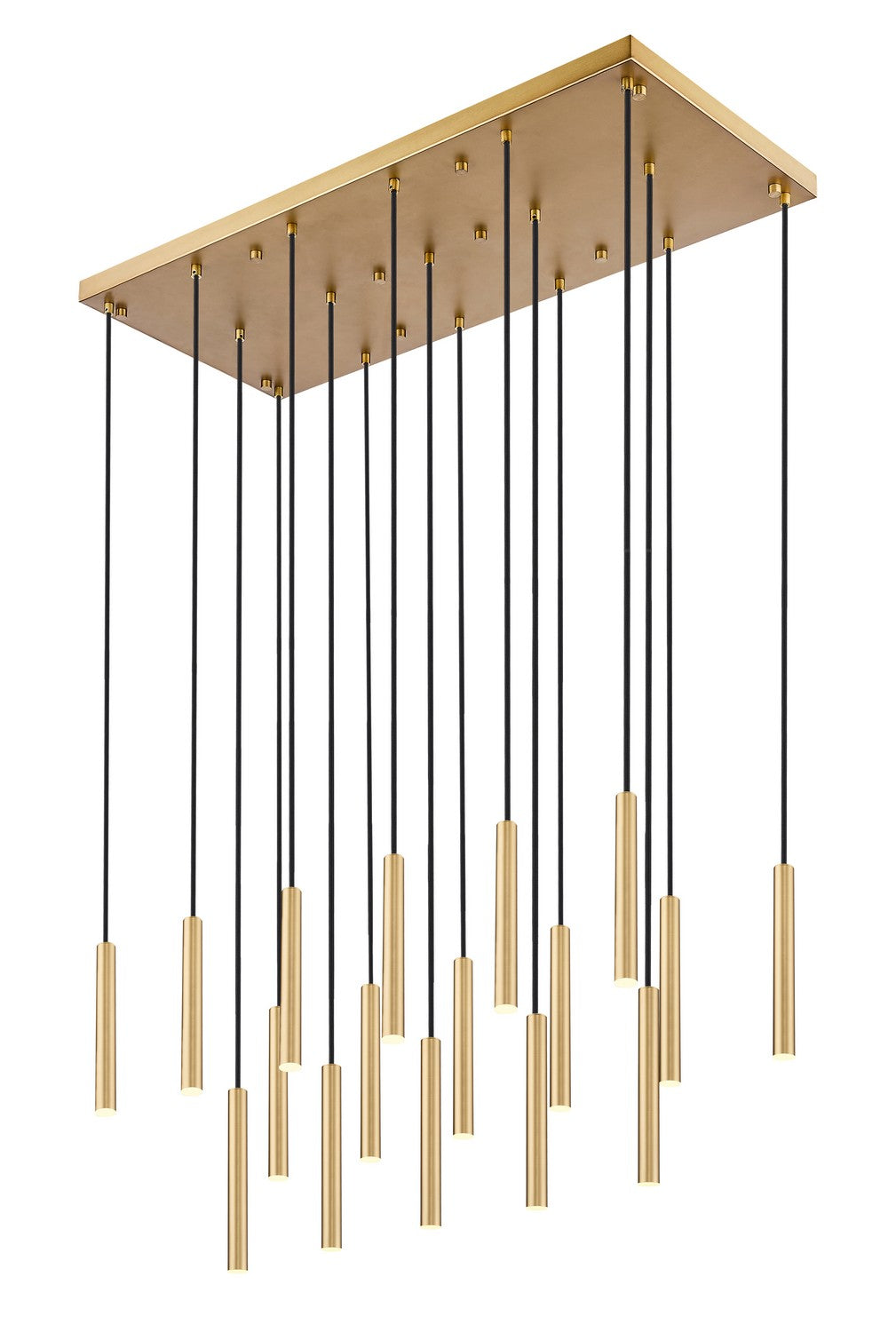 Forest LED Linear Chandelier in Modern Gold - available from The Lighting Shoppe, trusted by Canadian homeowners