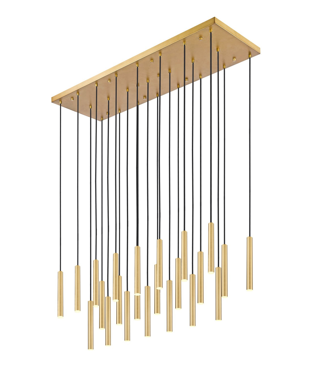 Forest LED Linear Chandelier in Modern Gold - available from The Lighting Shoppe, trusted by Canadian homeowners