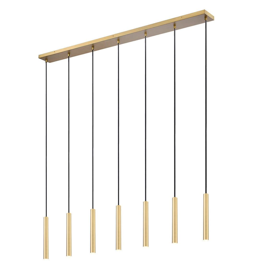 Forest LED Linear Chandelier in Modern Gold - available from The Lighting Shoppe, trusted by Canadian homeowners