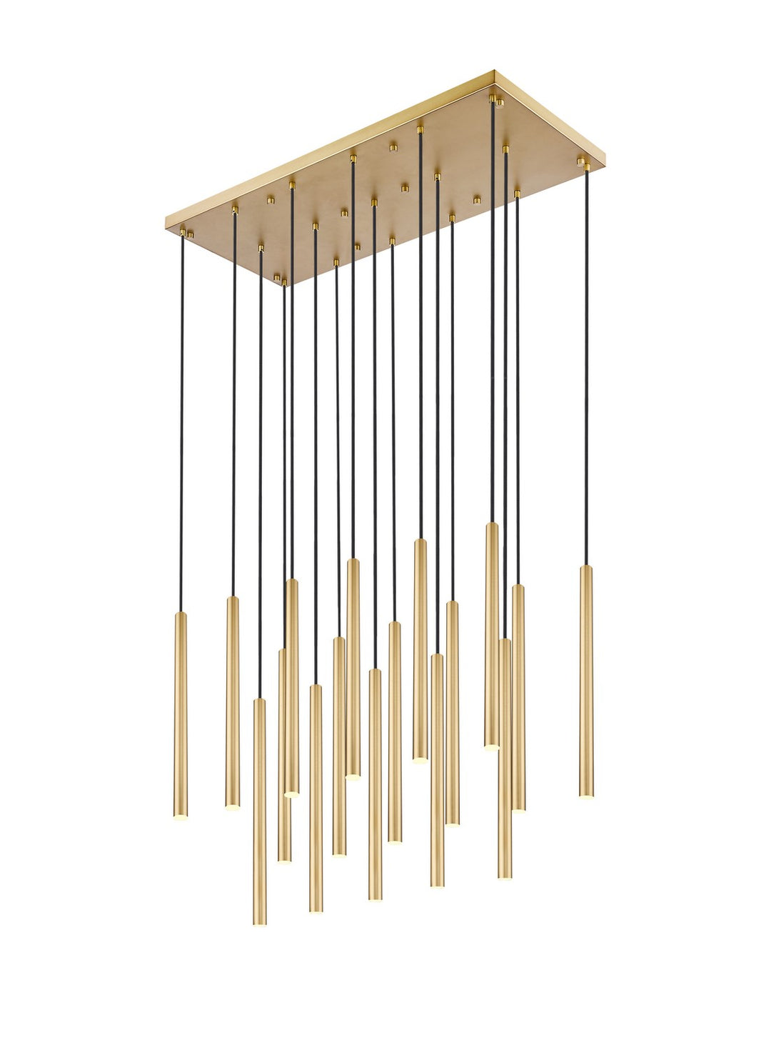 Forest LED Linear Chandelier in Modern Gold - available from The Lighting Shoppe, trusted by Canadian homeowners