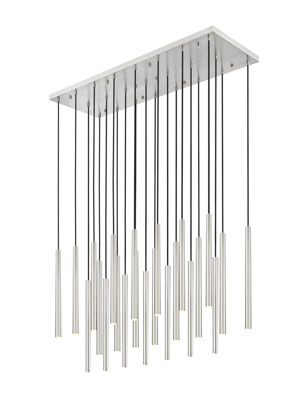Forest LED Linear Chandelier in Brushed Nickel - available from The Lighting Shoppe, trusted by Canadian homeowners