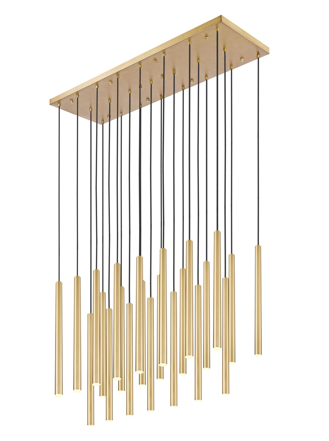 Forest LED Linear Chandelier in Modern Gold - available from The Lighting Shoppe, trusted by Canadian homeowners