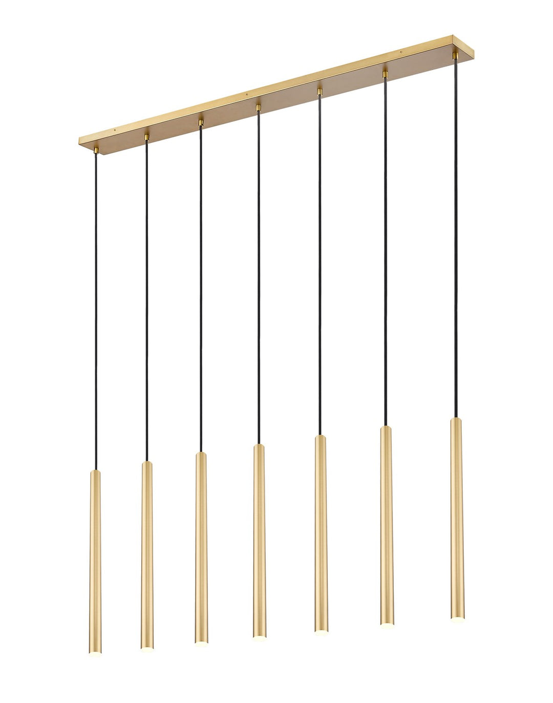 Forest LED Linear Chandelier in Modern Gold - available from The Lighting Shoppe, trusted by Canadian homeowners