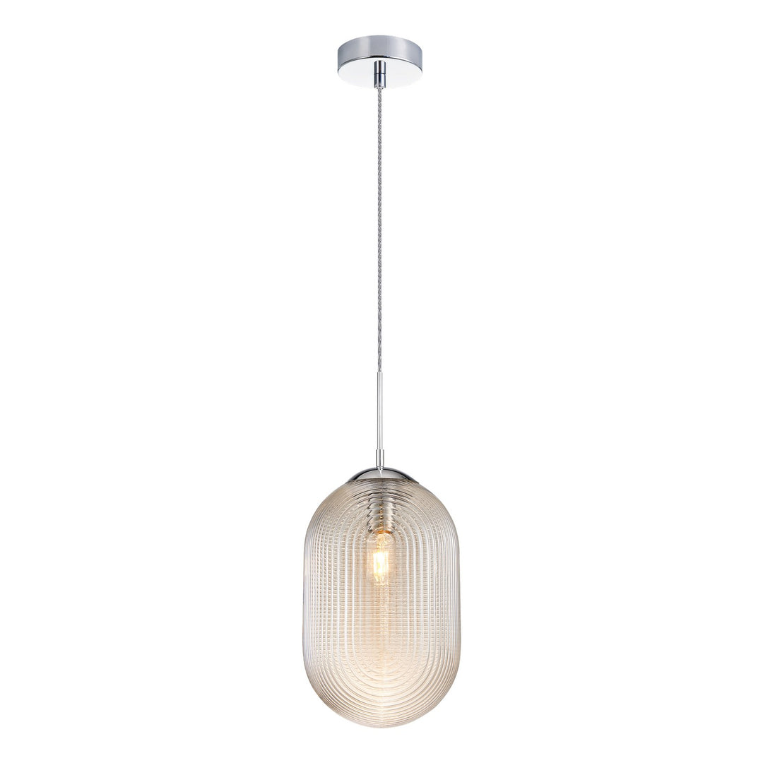 Matteo Canada - C31001CHCN - One Light Pendant - Maruna - Chrome + Cognac Glass