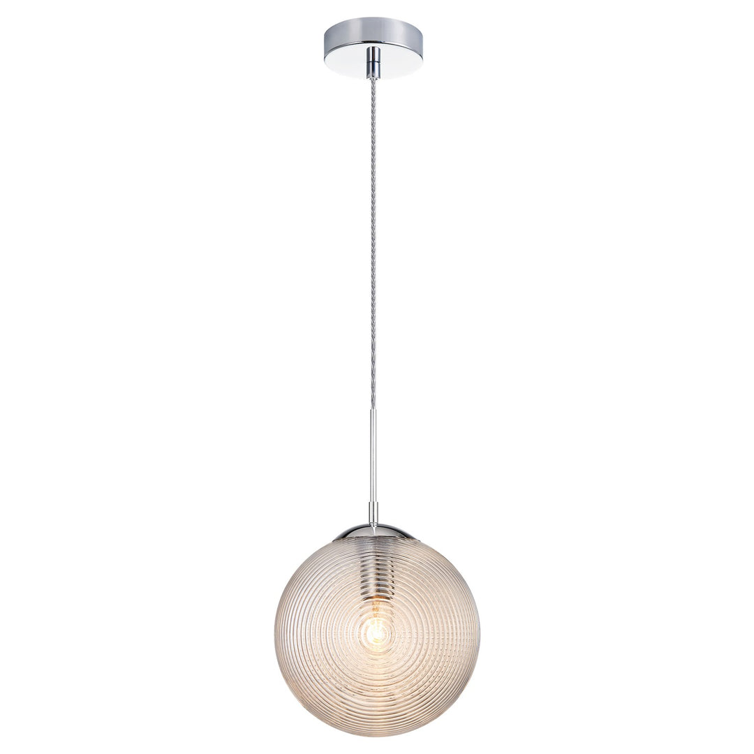 Matteo Canada - C31002CHCN - One Light Pendant - Maruna - Chrome + Cognac Glass