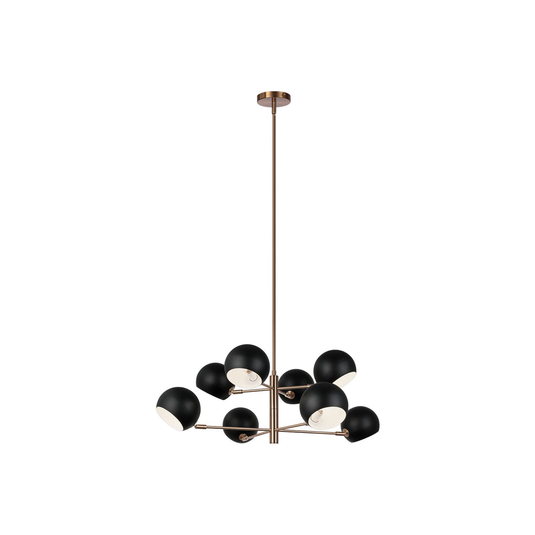 Matteo Canada - C31708MBAG - Eight Light Chandelier - Orb - Matte Black