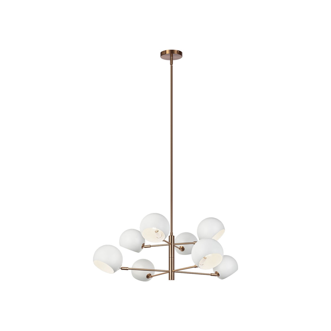 Matteo Canada - C31708MWAG - Eight Light Chandelier - Orb - Matte White