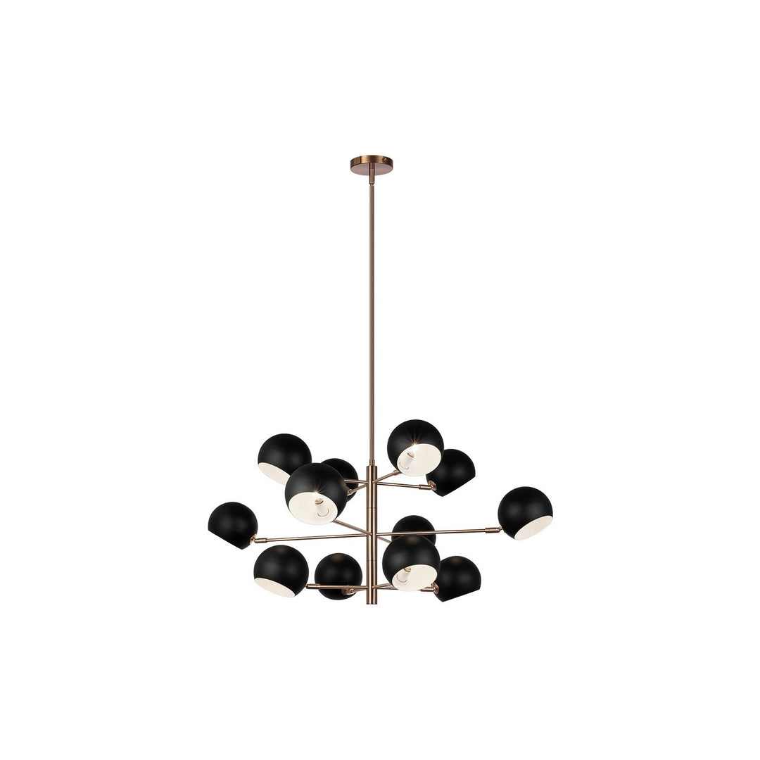 Matteo Canada - C31712MBAG - 12 Light Chandelier - Orb - Matte Black