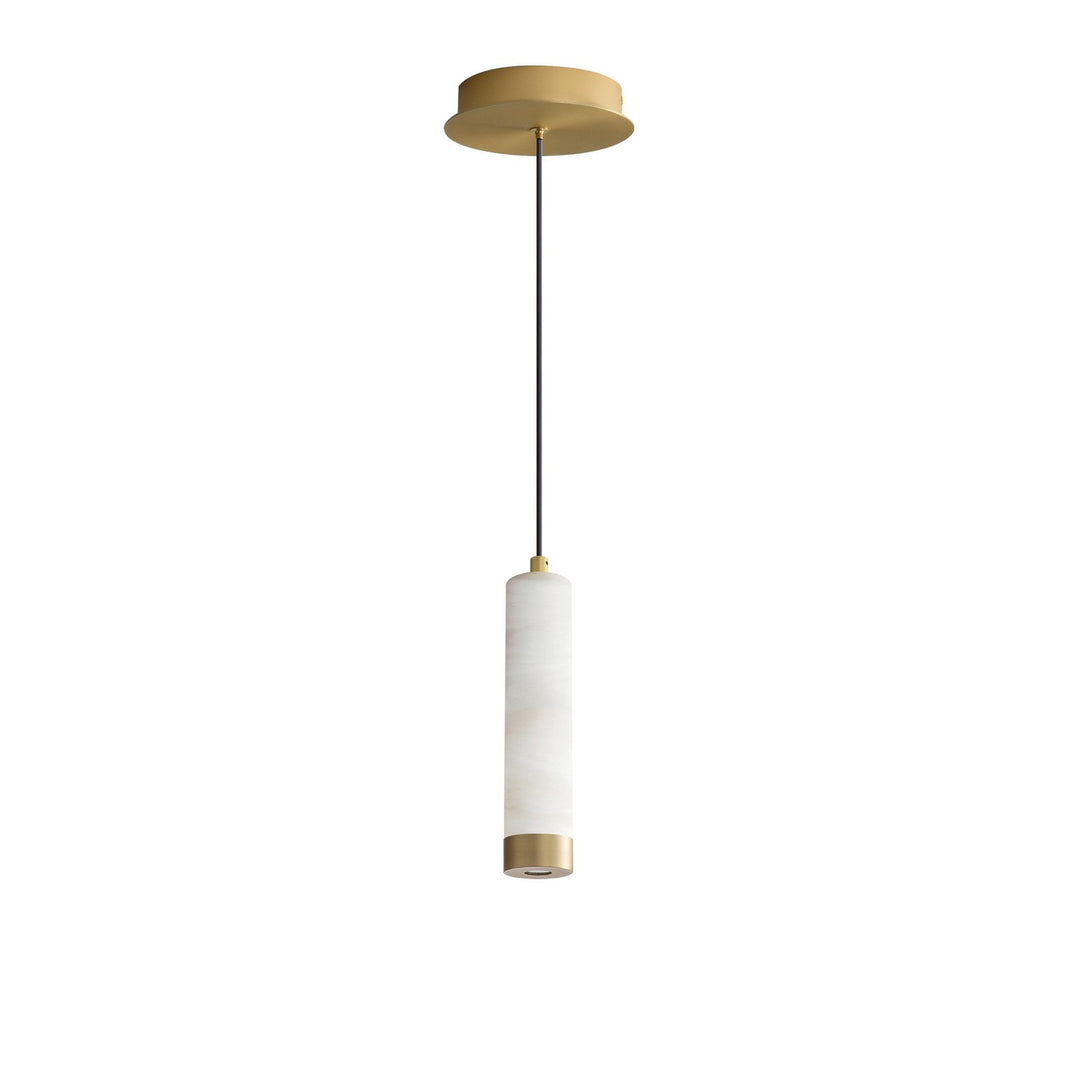 ET2 - E11202-WAGLD - LED Pendant - Aragon - White Alabaster / Gold