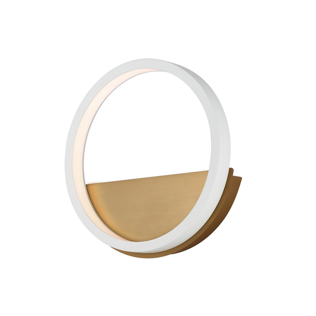ET2 - E24320-WTGLD - LED Wall Sconce - Hoopla - White/Gold