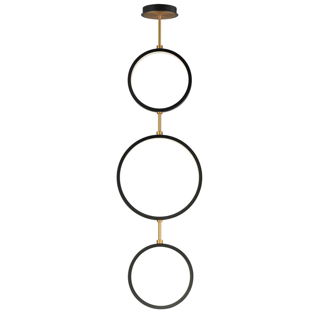 ET2 - E24321-BKGLD - LED Pendant - Hoopla - Black / Gold