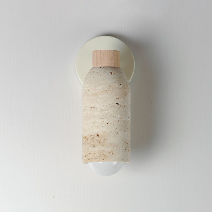 Maxim - 10621TVOY - One Light Wall Sconce - Pompeii - Travertine / Oyster