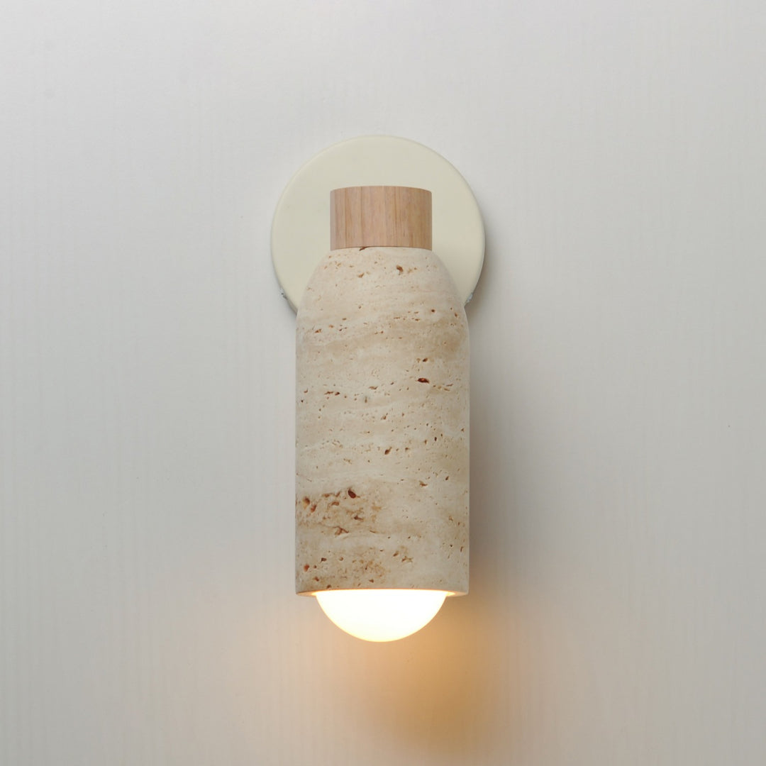 Maxim - 10621TVOY - One Light Wall Sconce - Pompeii - Travertine / Oyster