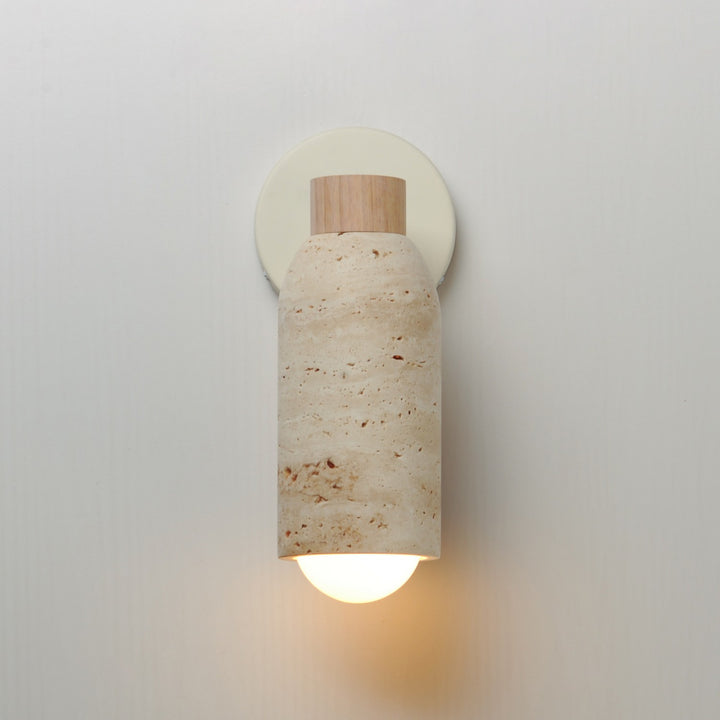 Maxim - 10621TVOY - One Light Wall Sconce - Pompeii - Travertine / Oyster