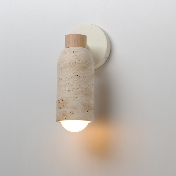 Maxim - 10621TVOY - One Light Wall Sconce - Pompeii - Travertine / Oyster