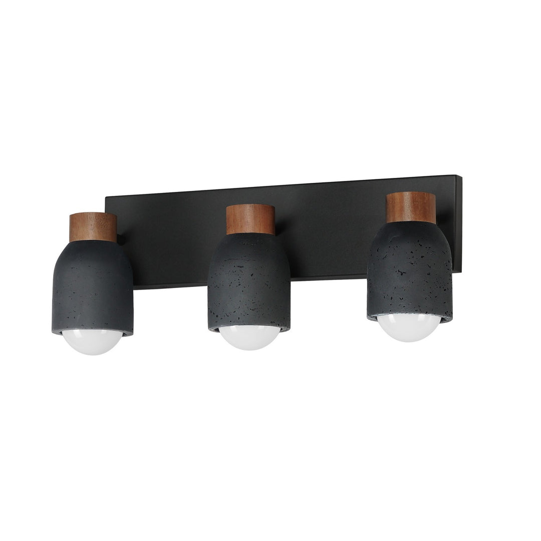 Maxim - 10623LVBK - Three Light Bath Vanity - Pompeii - Lava / Black