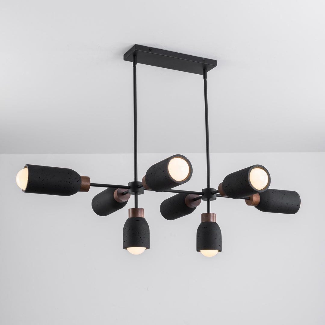 Maxim - 10628LVBK - Eight Light Pendant - Pompeii - Lava / Black