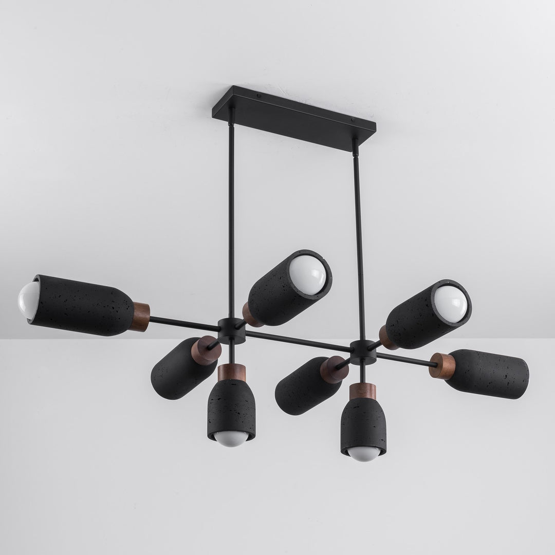 Maxim - 10628LVBK - Eight Light Pendant - Pompeii - Lava / Black