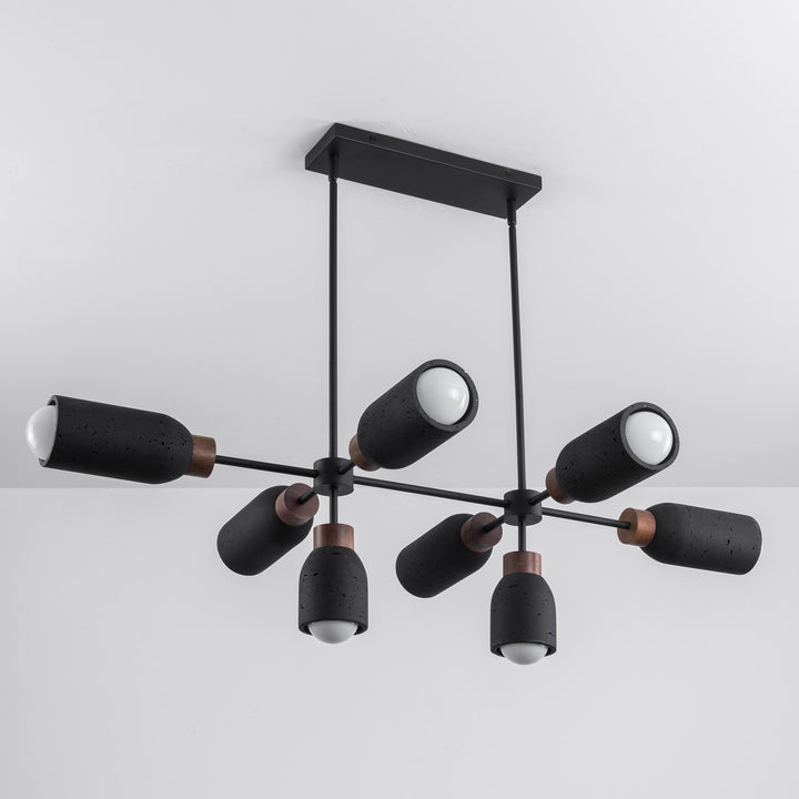 Maxim - 10628LVBK - Eight Light Pendant - Pompeii - Lava / Black