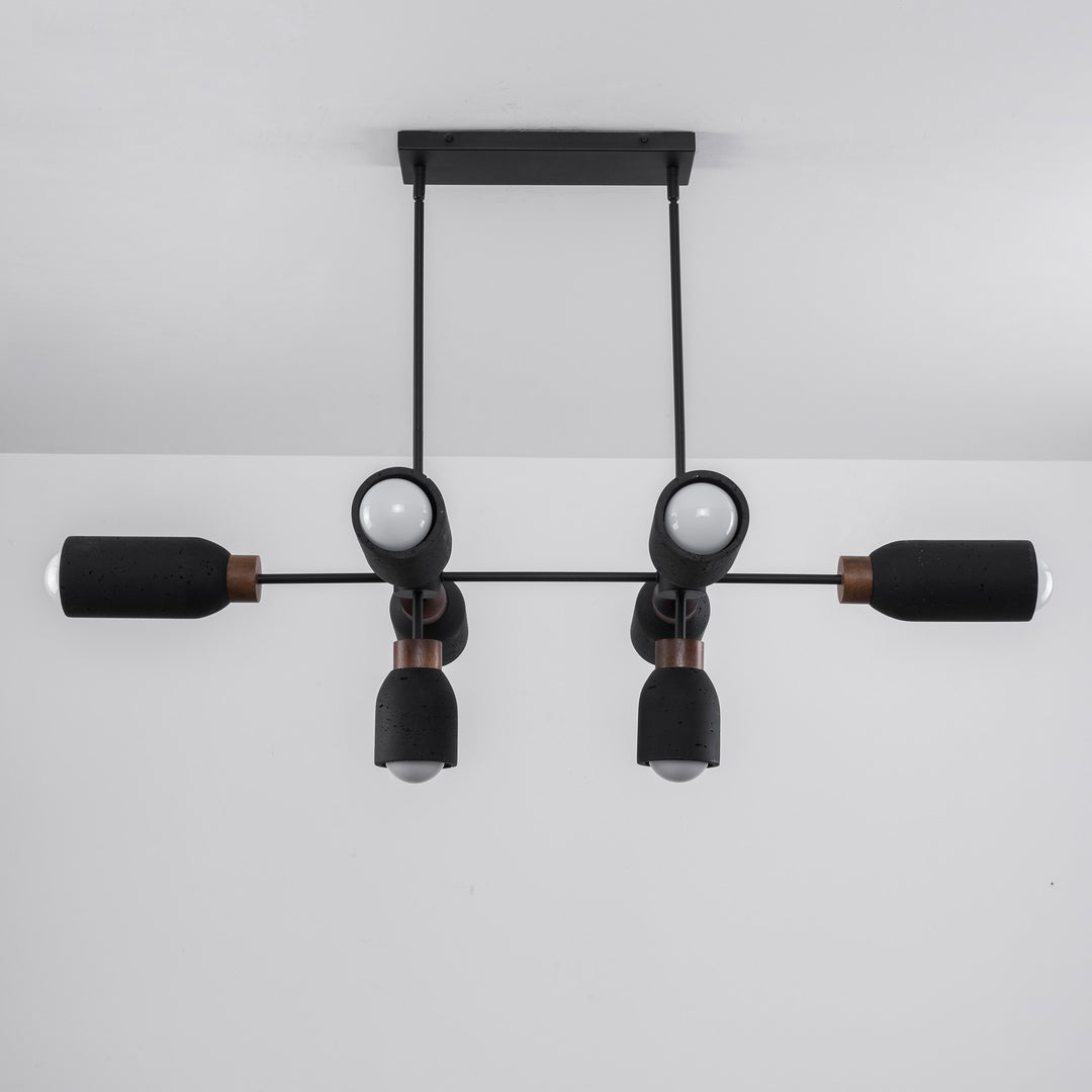 Maxim - 10628LVBK - Eight Light Pendant - Pompeii - Lava / Black